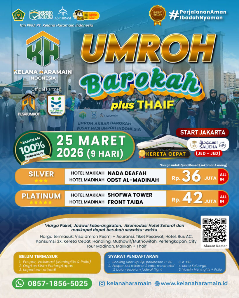 paket biaya umroh 25 maret syawal 2026 silver platinum
