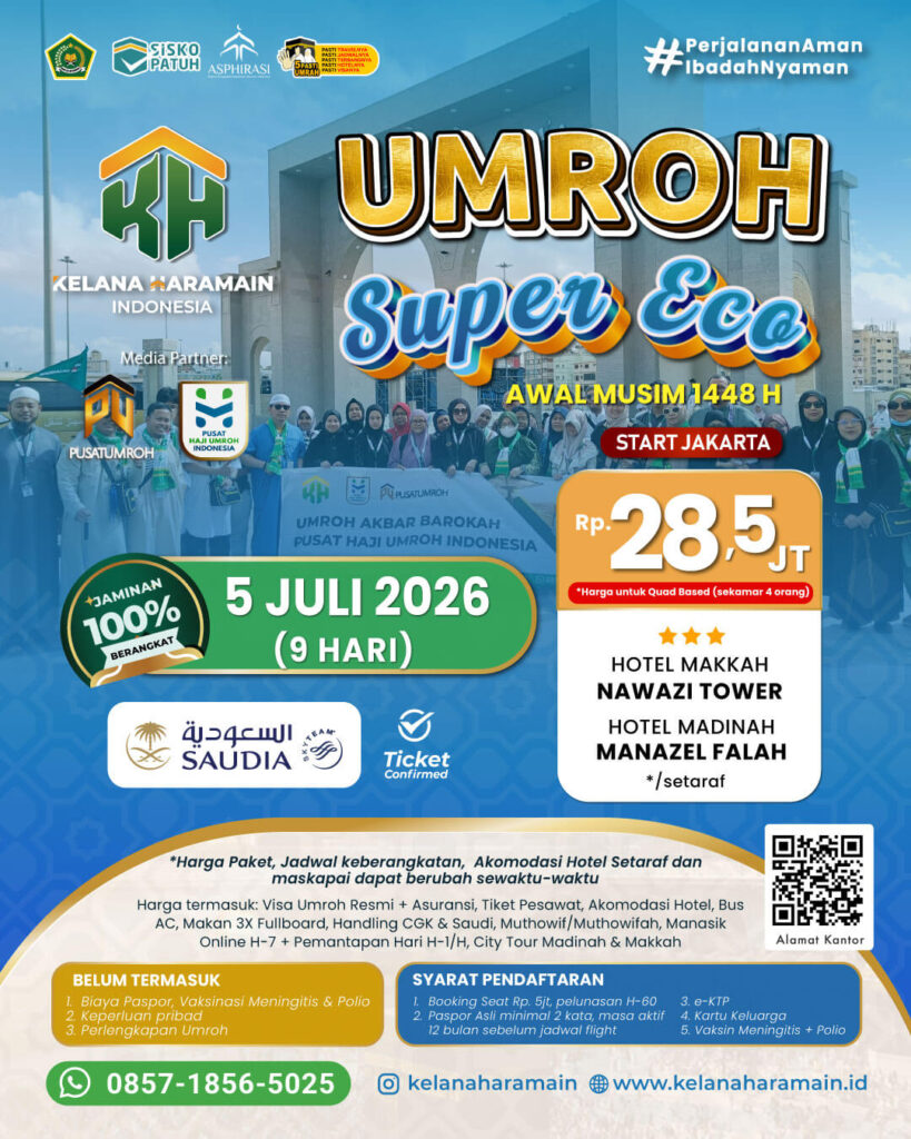Umroh 5 Juli 2026 Super Promo 9 Hari by Saudia