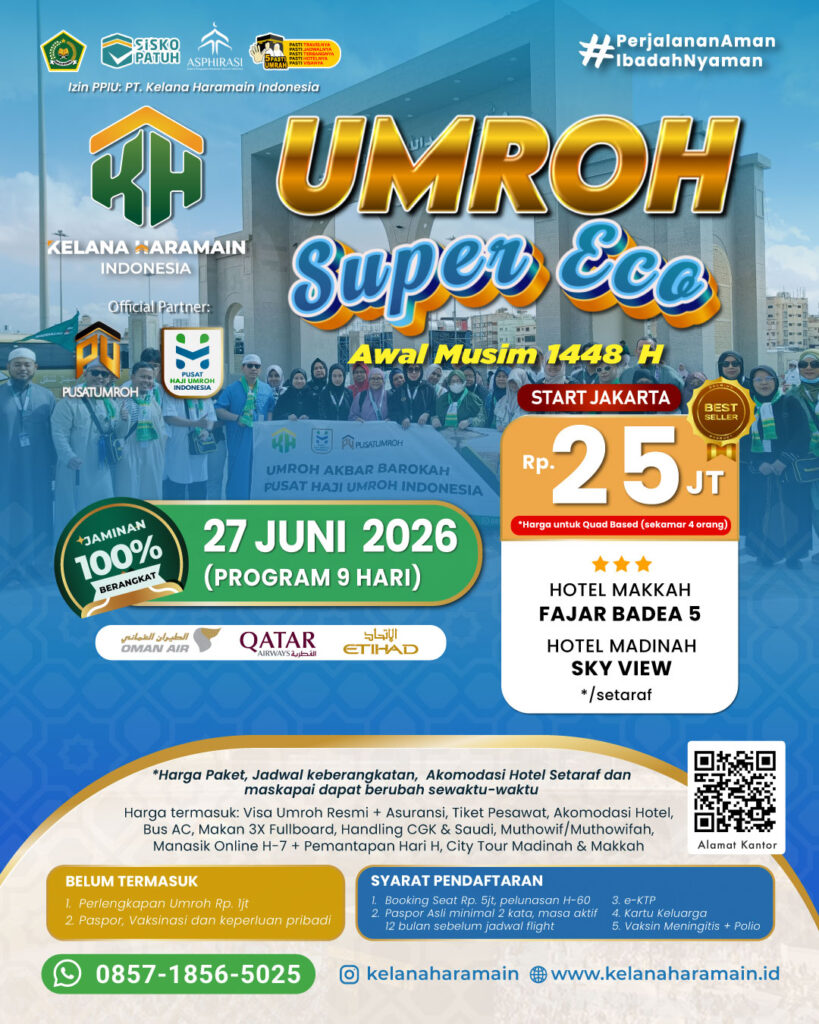 Paket Biaya Umroh Super Eco 27 Juni 2026