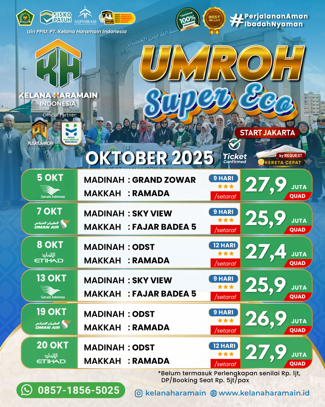 Paket Biaya Umroh Oktober 2025