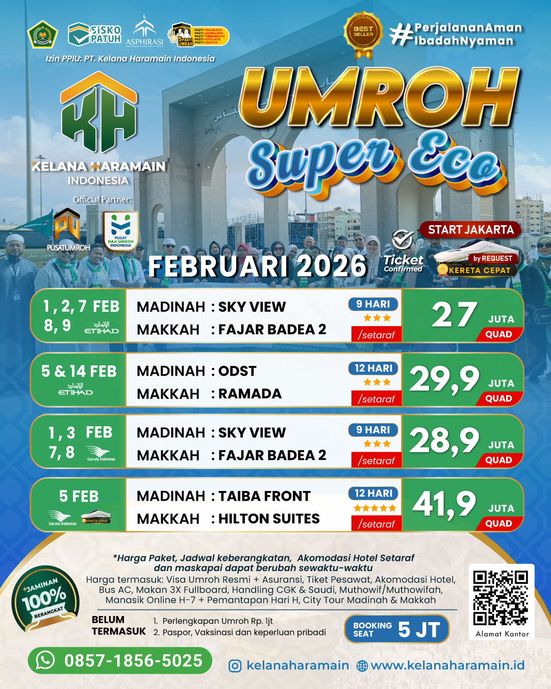 Paket Biaya Umroh Februari 2026