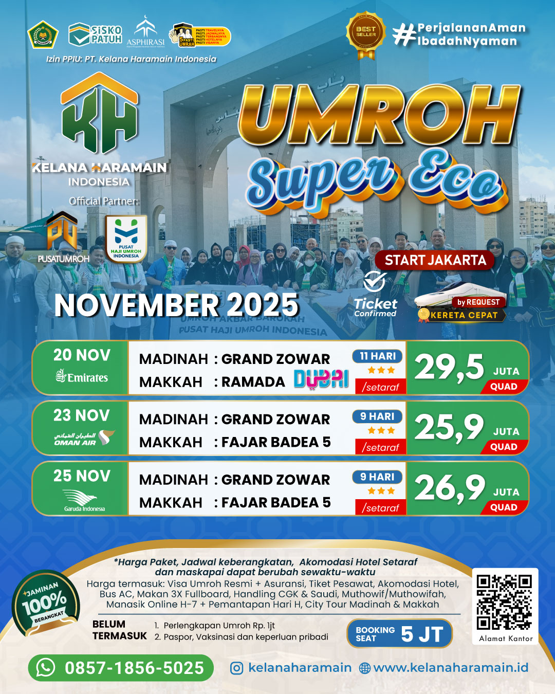 Paket Biaya Umroh Super Eco November 2025