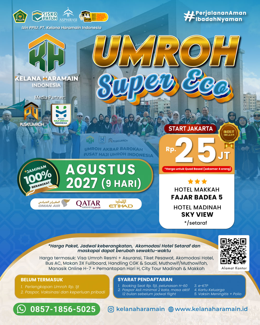 Paket Biaya Umroh Agustus 2027 Super Eco