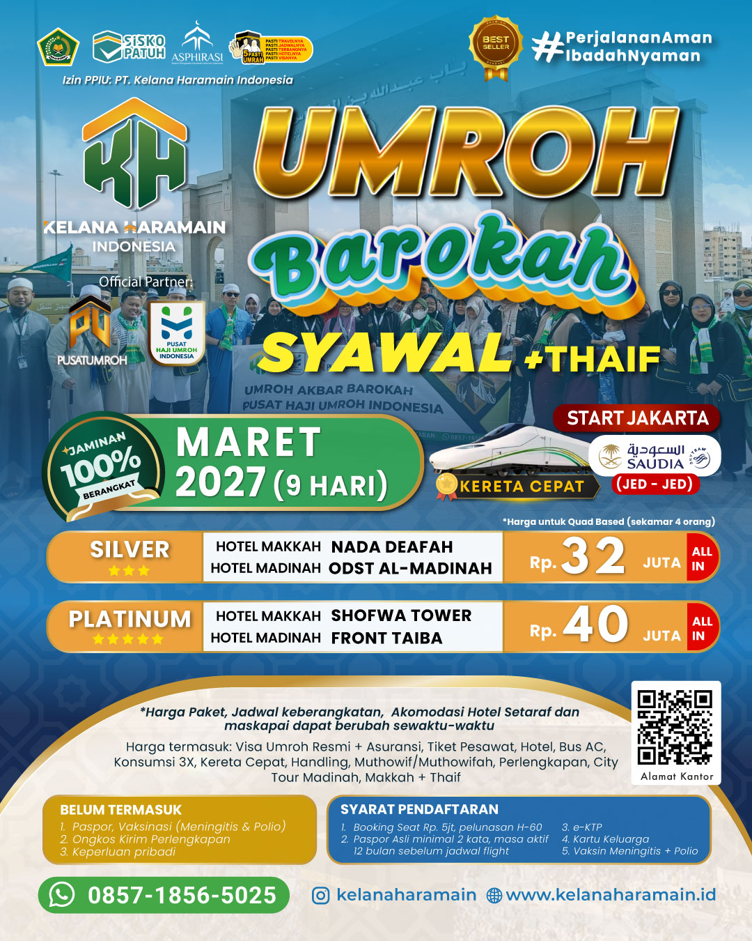 Paket Biaya Umroh Syawal Maret 2027